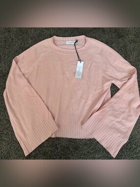 Sunday Ritual Soft Pink Knit Top Size Medium 0253